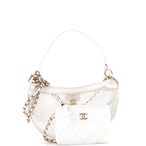 Chanel Half Moon Clutch with Chain Mesh with Quilted Lambskin - Picture 2 of 6